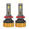 2-Piece Set, 220W LED Bulbs, Compatible with H7, H4, H11 and Other Models, Features 4 Copper Tubes, Suitable for Various Car Headlights, Operates on 12V and 24V, 6000K Color Temperature, No Battery Needed