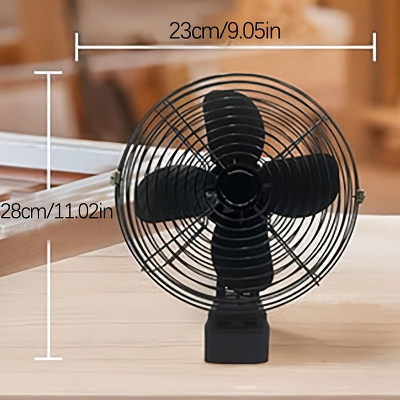 Portable 18V Battery Powered Cordless Fan, Cordless Jobsite Fan, 20W 3500RPM Low Voltage Protection Brushless Motor Fan, Industrial USB Port, Outdoor Use (Battery Not Included)