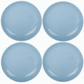 1 Pack of 4-Piece Unbreakable 9-Inch Plastic Plates, Microwave & Dishwasher Safe, Dinner Plate Set for Home, RV, Parties (Blue Series)