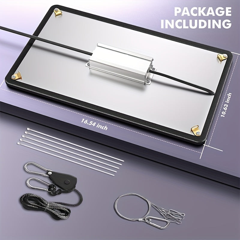 LED Grow Light, Full Spectrum Plant Light, Indoor Hanging Grow Light with UV-IR, Ideal for Seedlings, Hydroponics & Flowers, Fits 3x3/2x2 Grow Tents