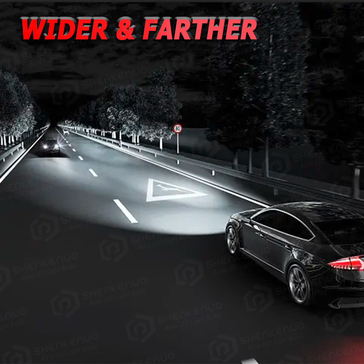 LED Headlight Bulb Set (2Pcs) for 2003-2005 Nissan 350Z, H7 6000K White High/Low Beam Kit, No Battery Included