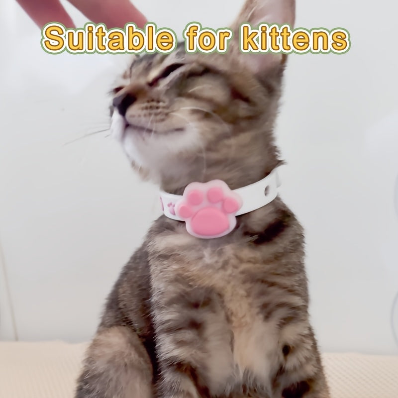一 个猫项圈，适用于小猫和小狗 - 宠物项圈（可用于驱虫，驱虫剂需客户另行购买）。可重复使用，无化学物质，对宠物安全。吸收气味以防止跳蚤和虱子