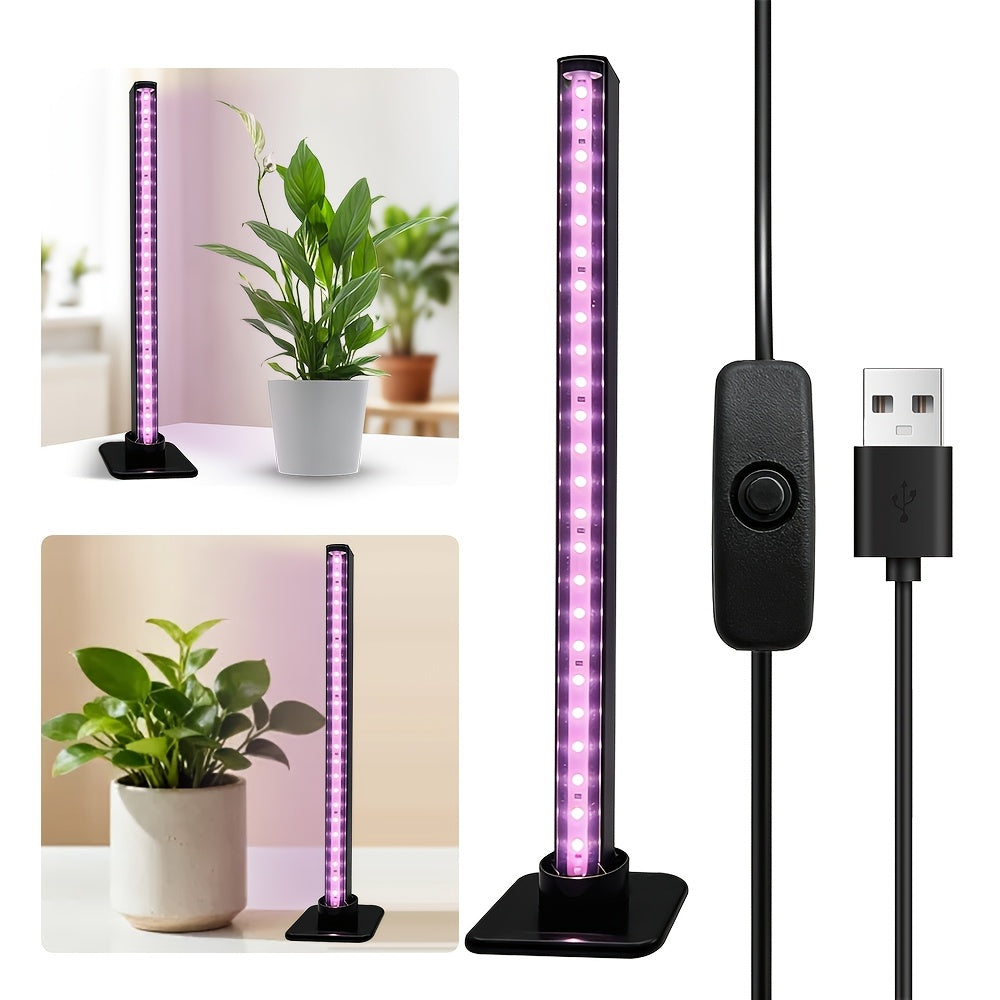 Desktop Full Spectrum Plant Grow Light, Aluminum Alloy Housing, USB Powered, Indoor Supplemental Grow Lamp for Succulents, Small Plants & Desktop Potted Plants