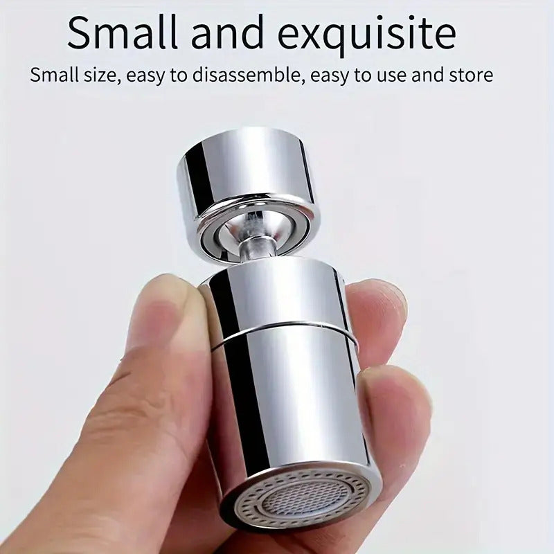 1 Set Anti-Splash Faucet with 360° Swivel Spout, Dual Flow Mode (Swivel & Fixed), Water-Saving Design, Single Hole Mount for Kitchen & Bathroom Sink, US/EU Standard, Chrome Finish, Easy Install