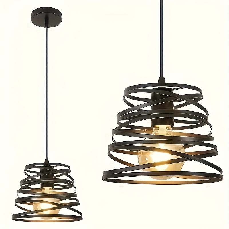1PC simple pendant light, adjustable cord length, suitable for hall, bedroom, café, restaurant, bar (bulb not included)