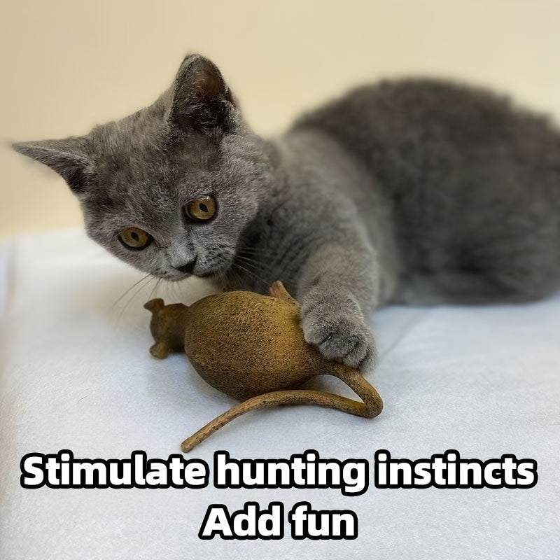 搞怪整蛊仿真立体老鼠，猫咪狗狗玩具，软的可捏可咬，猫猫自嗨玩具逗猫用品解闷神器调皮猫玩具，适合万圣节、圣诞节等12个节日送朋友礼物