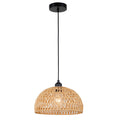 Handmade Nordic Style Rattan Pendant Light, Height Adjustable, Suitable for Rustic Farmhouse Environment, Includes Woven Pendant Light and Hanging Light, Suitable for Dining Room, Bedroom, Hallway and Entryway, E26 Socket