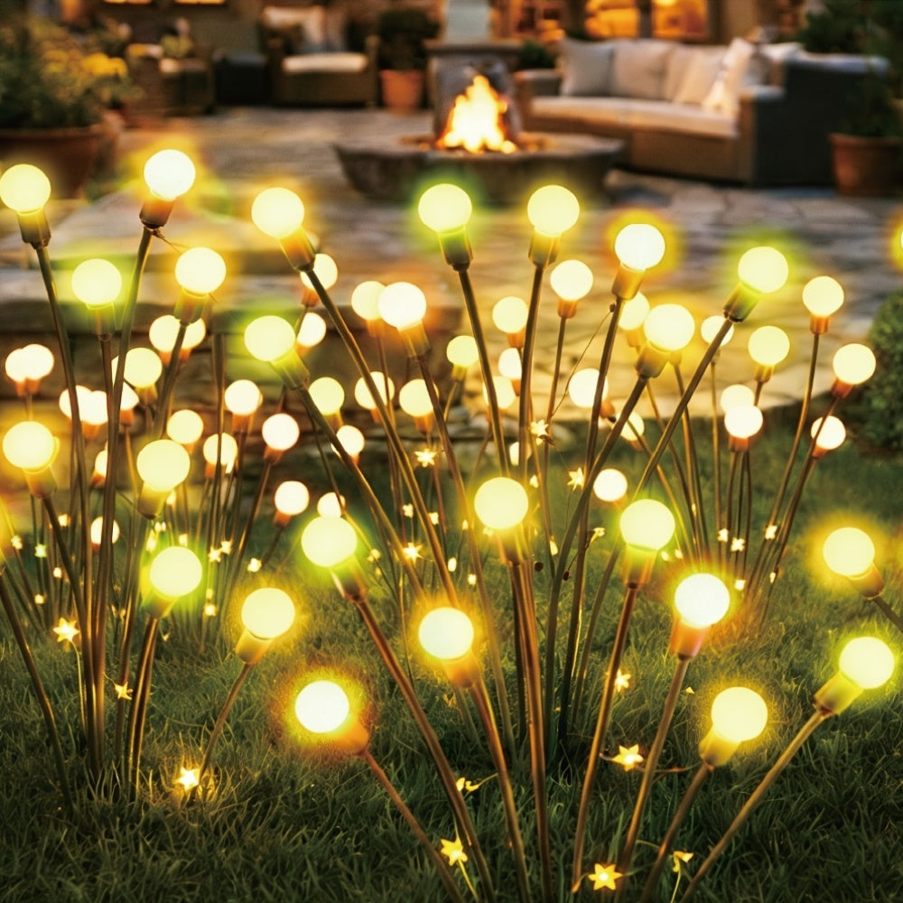 4 Pack - 32LED Outdoor Firefly Festival Light, LED Super Bright Fairy Ground Insert Light, Perfect for Garden, Courtyard, Party, Camping, Lawn, Pathway, Wedding, Spring & Summer Decoration