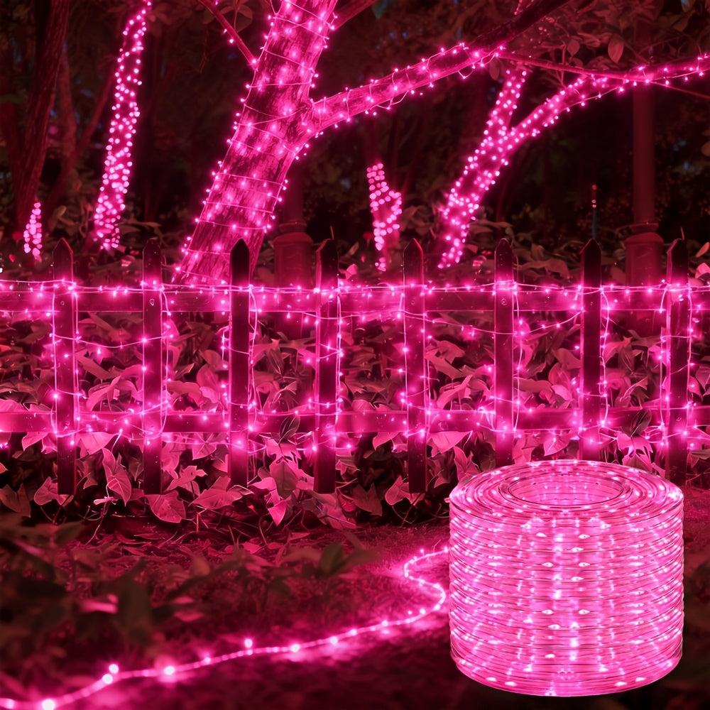 LED灯带，提供200、150、100和50 LED选择，具有IPX4防水防溅功能，适合户外使用。这些柔性透明灯管非常适合新年、情人节、复活节、夏季聚会等庆祝活动。