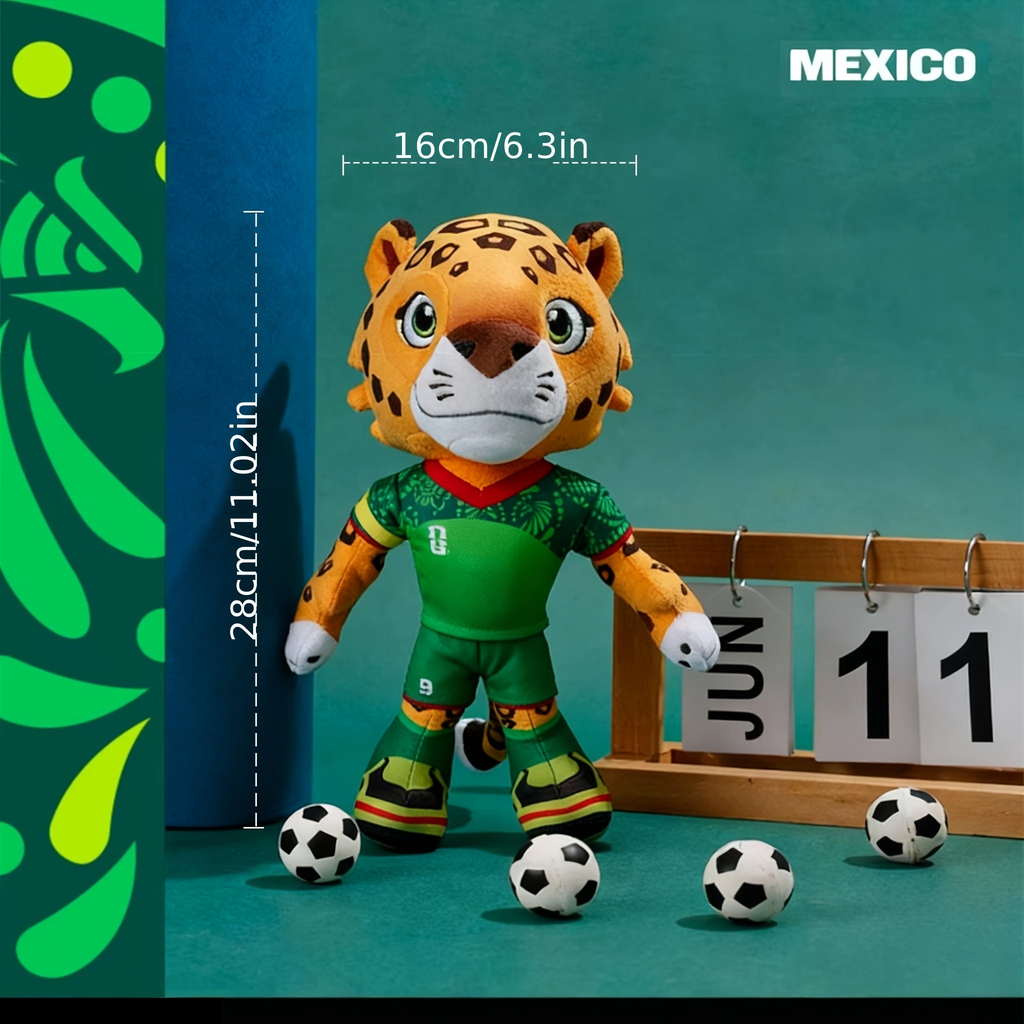 FIFA 2026 年国际足联世界杯官方授权 可爱吉祥物毛绒公仔枫叶扎尤吉祥物周边 狗狗发声玩具