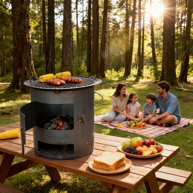 Outdoor Stove, Cooker, Leisure Camping Stove, Portable Outdoor Stove, Tea Cooking, Heating & BBQ, Cooking, Picnic, Heating, Grilling & Camping, for Christmas, Halloween, Easter & Thanksgiving.