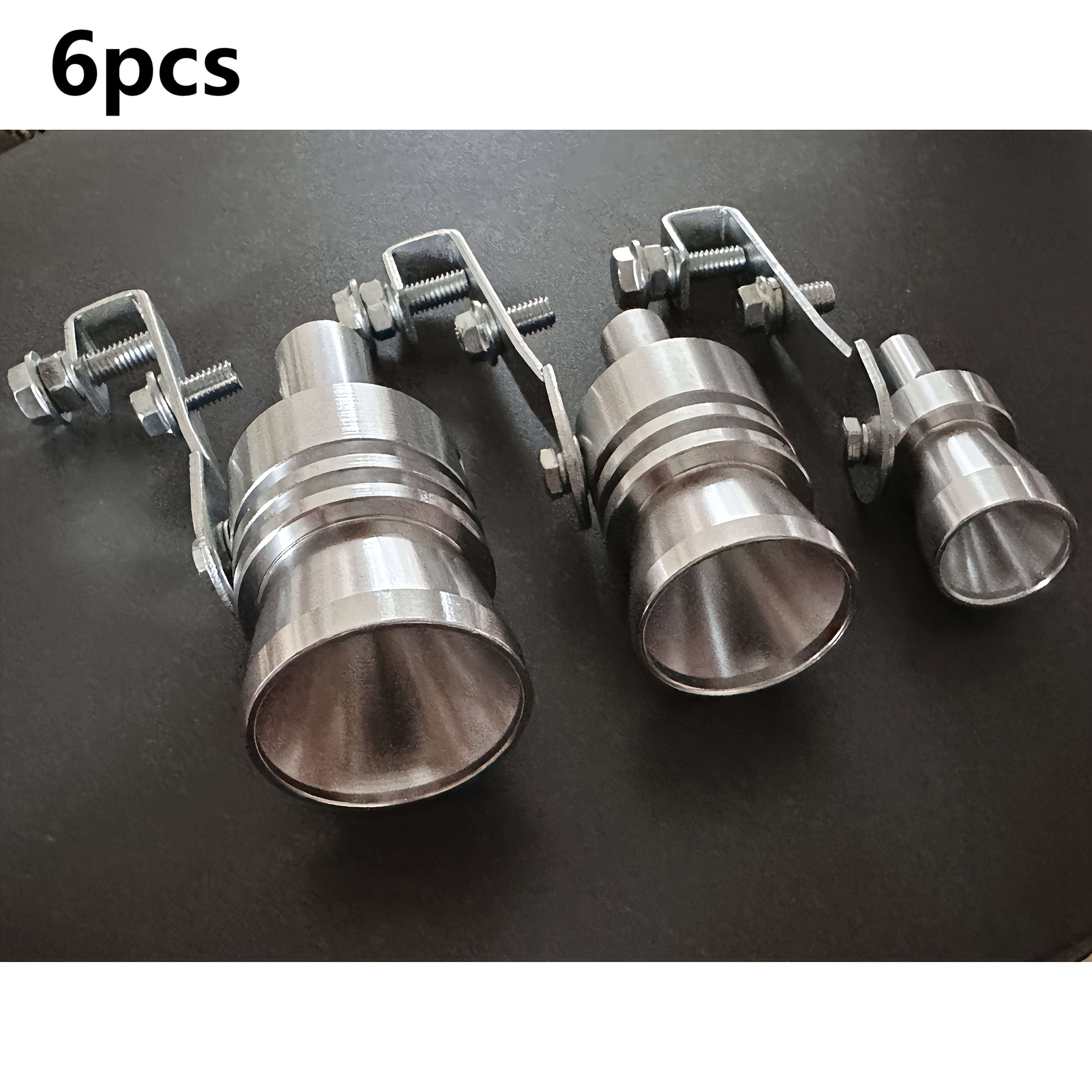 3pcs/6pcs Universal Turbo Whistle Exhaust Pipe Simulator, Aluminum Alloy Exhaust Valve Noise Generator, Suitable for Motorcycles, Trucks, Sedans, SUVs - Car Modification Accessories, Halloween Prank Prop, Christmas Gift