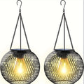 Outdoor Solar Light Upgraded Hanging Solar Light Outdoor Garden Christmas Decorative Lighting Solar Tree Light Perfect for Garden Courtyard Yard Patio Walkway, 2 Pack