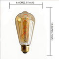 1-pack, ST19 vintage LED bulb, 2300K, dimmable, spiral filament, decorative glass, E26 base, perfect for home decoration