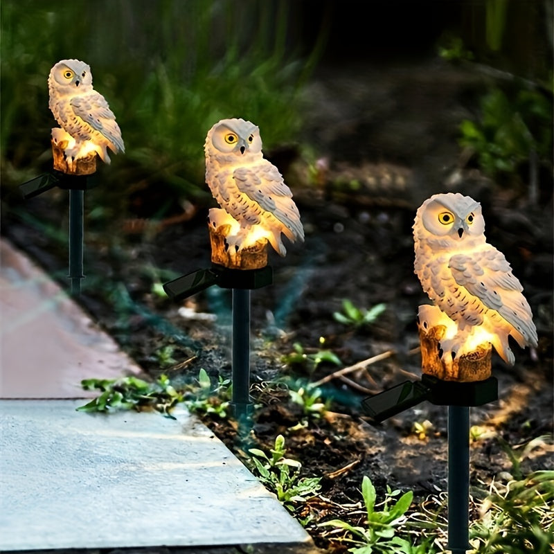 1 Piece Solar Garden Stake Light, Realistic LED Owl Lawn Light, Outdoor Landscape Lighting for Villas, Gardens, Parks, Pathways with Auto-Switching Function
