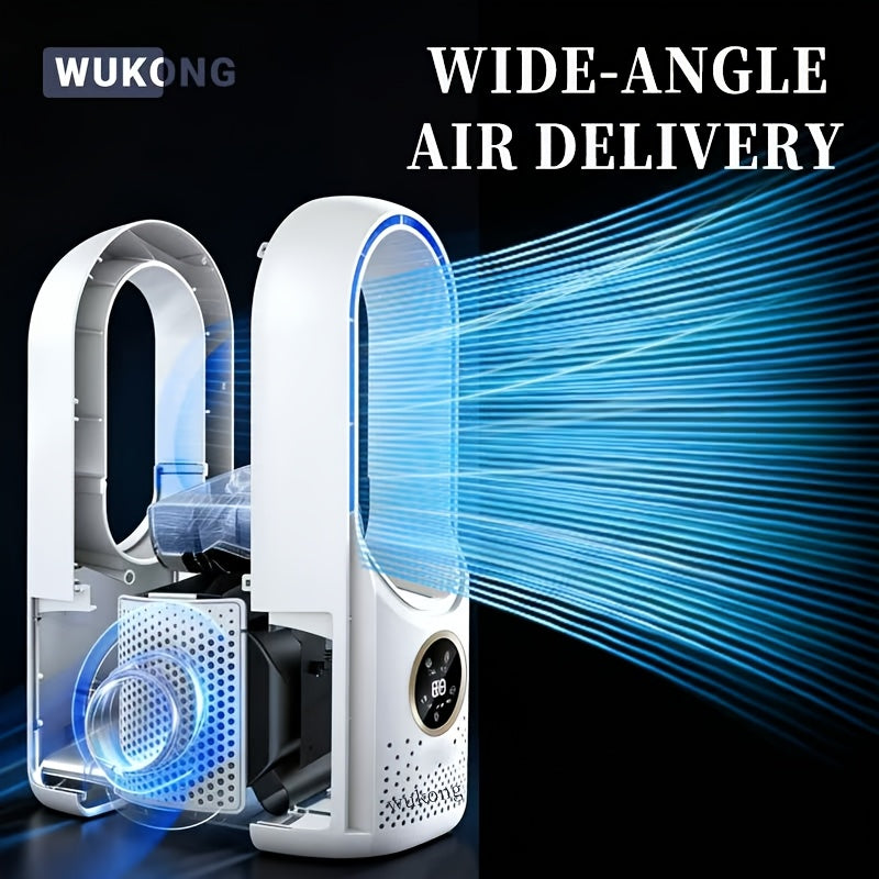 Portable Bladeless Air Conditioner Fan, Personal Evaporative Air Cooler, 6 Speed Levels Mini Cooling Fan, Desktop Cooler Fan for Room and Office