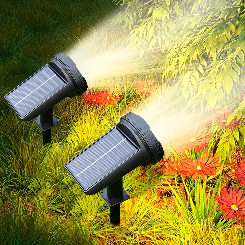 Solar Outdoor Spotlight, 55 LEDs 3 Modes, Christmas Decoration Landscape Lighting, Solar Path Light - Perfect for Garden Festival Decoration, Solar Spotlight Outdoor, Suitable for Courtyard, Garden Solar Flood Light