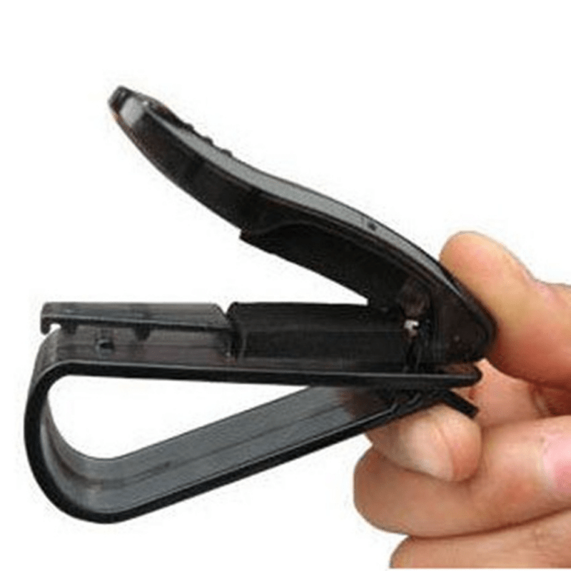 2pcs Universal Car Sun Visor Sunglasses & Ticket Card Clip Storage Organizer – Vehicle Auto Accessory
