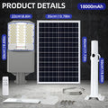 Outdoor High Quality Super Bright Solar Street Light, 18000mAh High Capacity Battery, 6500K Color Temperature Super Bright Curved Solar Street Light, Solar Street Light for Parking Lots, Parks, Road Projects