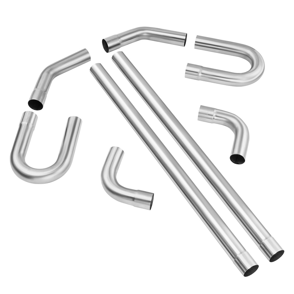 VEVOR DIY Universal Exhaust Kit 8/16 Pieces 2/2.25/2.5 Inch Exhaust Pipe Kit with Slip-on Connectors