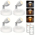 4-pack wireless LED spotlight indoor model, battery-powered plant grow light with 3 color temperatures tree lamp, picture frame light with remote control, white decorative light dedicated to displaying artworks/dartboard