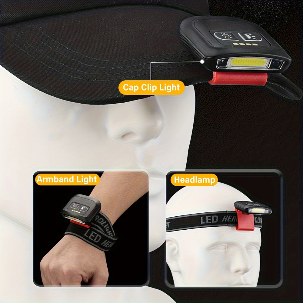 Super Bright LED Outdoor Camping Headlamp - Clip-On Cap Flashlight for Fishing, Camping, Hunting and Various Outdoor Sports, Perfect Gift