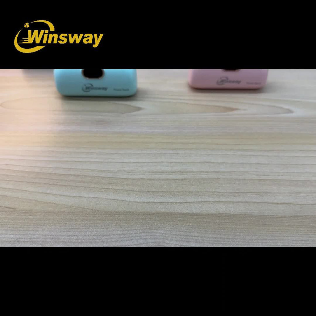 WINSWAY 迷你行動電源 5000mAh, 15W PD USB C 手機充電器, LCD 螢幕電量顯示, 適用於 Iphone 16/15/15 Plus/15 Pro/15 Pro Max/Android/Samsung/Moto/Lg, 聖誕禮物首選