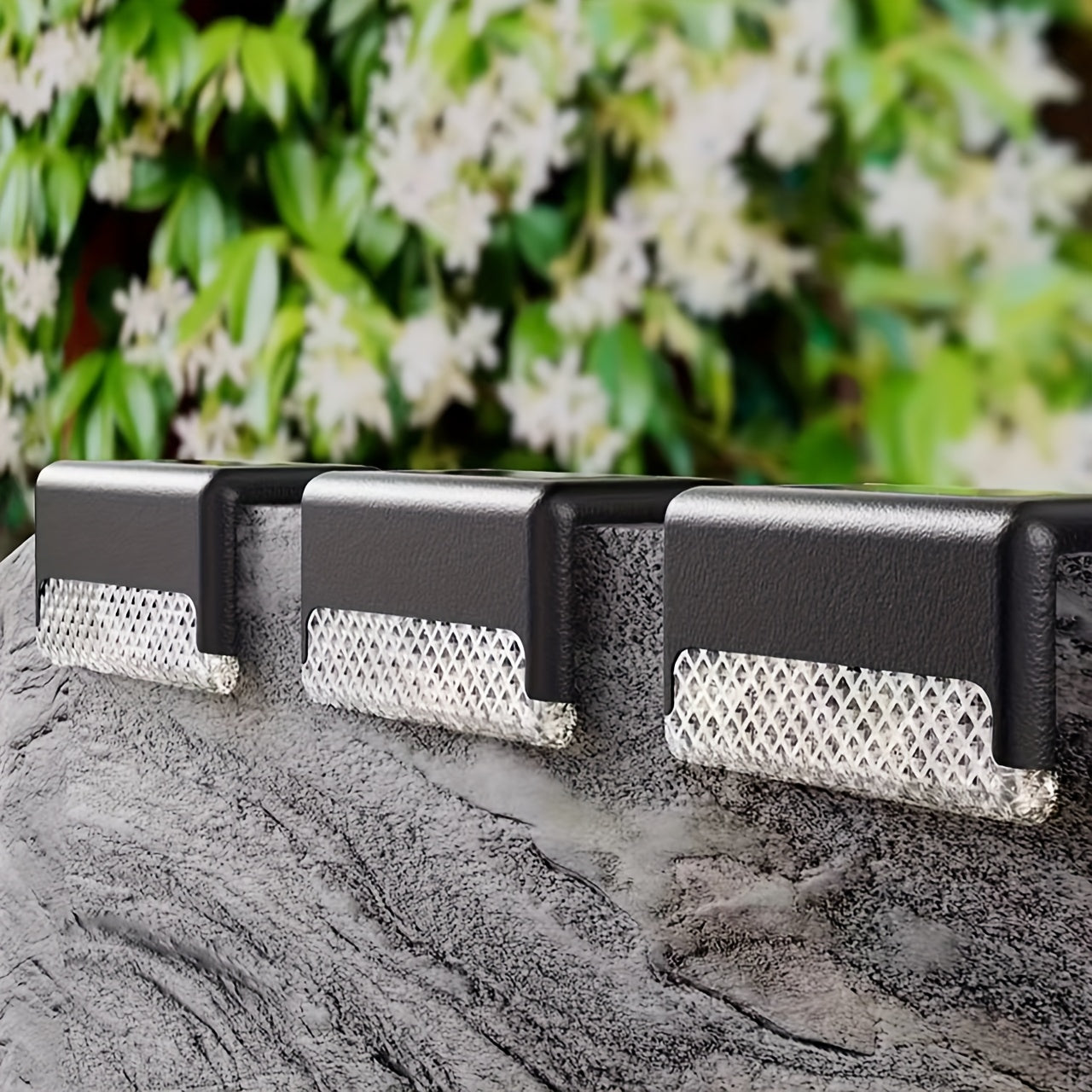 32/16 Outdoor Solar Step Light, Waterproof IP44 LED Solar Fence Light, Perfect for Stairs, Steps, Railings, Patios, Walkways, Gardens and Courtyards (Warm White), Halloween
