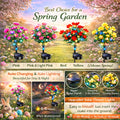 4-Pack Solar Azalea Garden Light – Waterproof IP65 LED Flower Light Outdoor Courtyard Light, Automatic On/Off, Energy Saving & Eco-Friendly, Easy to Install, Suitable for Spring/Summer Courtyard Lawn Party/BBQ Decoration