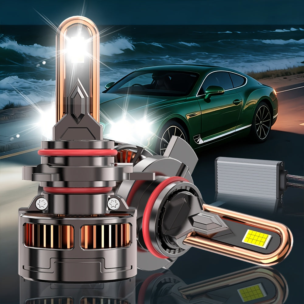 2PCS LED Car Headlights, Compatible with H11/H7/H4/H1, 9005/9006/9012 - 55000LM, 7500K Cool White Light, 300W Power, Easy Plug-and-Play Installation, Fits Most Vehicles, 5-Minute Installation, No Battery Needed