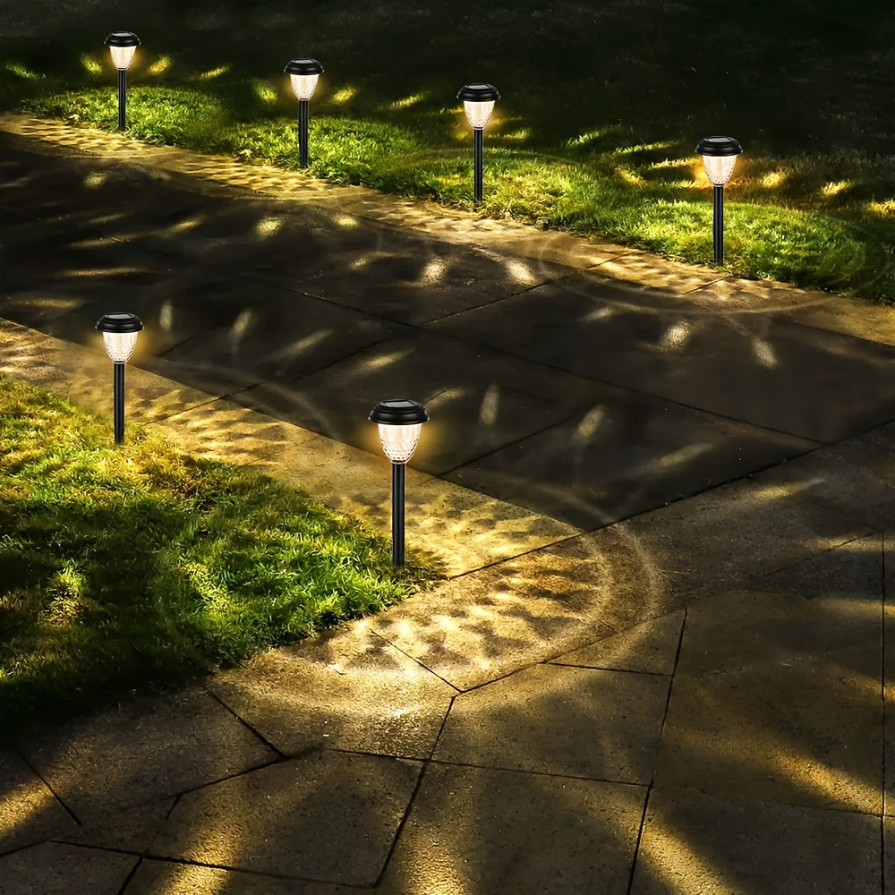 Solar Outdoor Light, 10-Piece LED Solar Light, Outdoor Waterproof Color Changing Pathway Light, Mandala Lamp Shade Garden Decoration, Suitable for Lighting Your Garden, Landscape, Path, Courtyard, Patio, Driveway, Party Atmosphere