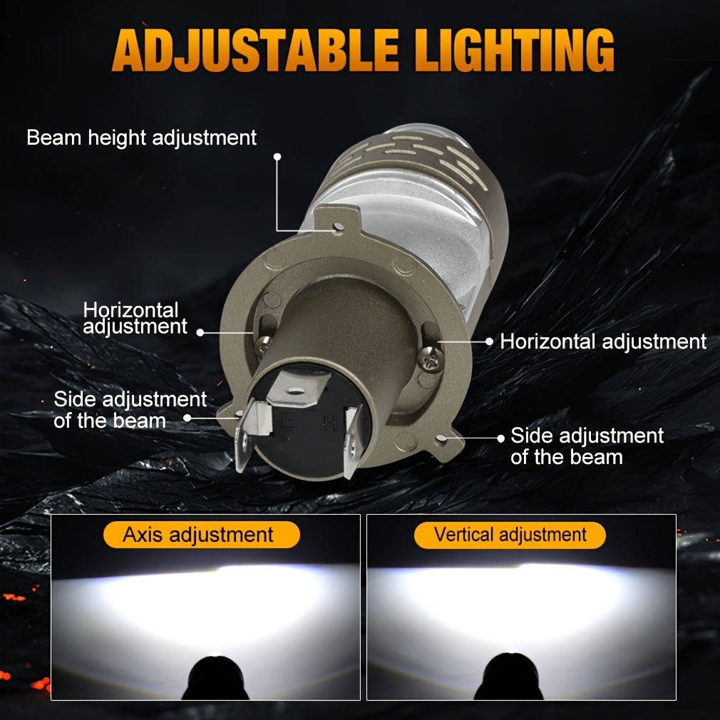 2-Pack, 90W, 28000 Lumens New LED Projector Lens Headlight, Easy to Install, with H4/9003/HB2 Connector, 3570 CSP Technology and Canbus Compatibility, for Cars and Motorcycles, with Dual High/Low Beam Function