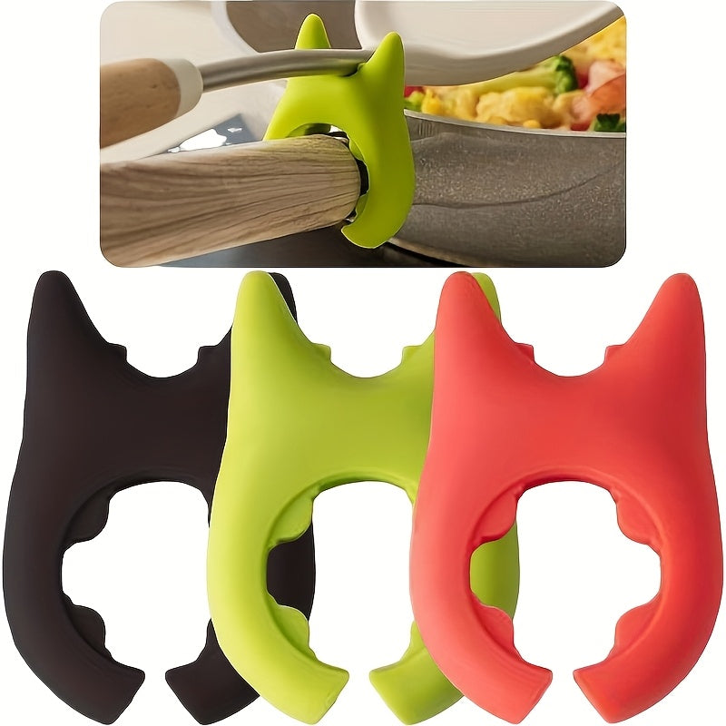 3Pcs Multifunctional Pot Spatula Rack, Pot Side Heat-proof Overflow-proof Utensil Holder, Integrated TPR Kitchen Tool Rest, New Universal Countertop Storage Stand for Spatula Spoon Kitchen Gadgets