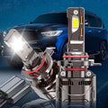 2pcs 9006 9012/HIR2 Super Bright LED Headlight Bulbs for Car, 54800LM, 7500K, 1000% Brightness, 360° Beam Angle, Plug-and-Play, Compatible with H1 H4/9003/HB2 H16/H9/H8 9005, 9570 CSP Chip