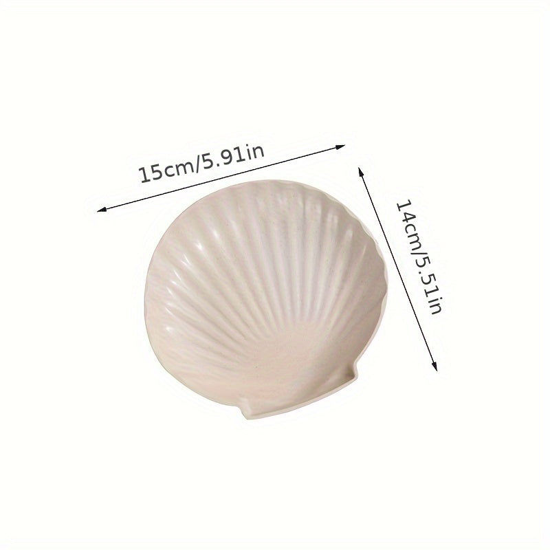 1Pc, 5Pcs, Shell-Shaped Dish, 6-Inch Small Plate, Dessert & Cake Plate, Lunch & Dinner Plate – Perfect for Kitchen, Family Gatherings, School Events, Company Group Meals, Restaurants (Multiple Colors Available)