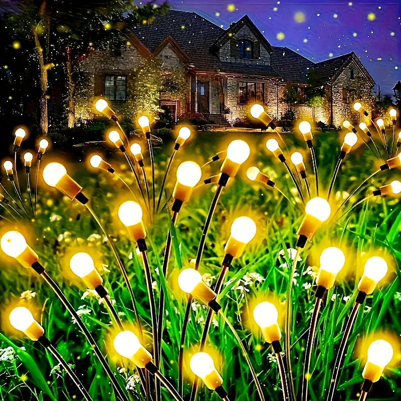 olar Firefly Light with 10/8/6 LEDs, IP54 Wind-Driven Lawn Light, Courtyard Garden Ground Light, Ambient Camping Light, Garden Decoration, Lawn Accent, Whimsical Lighting, Solar Light, Durable Plastic, LED Lawn Light, Wind Light