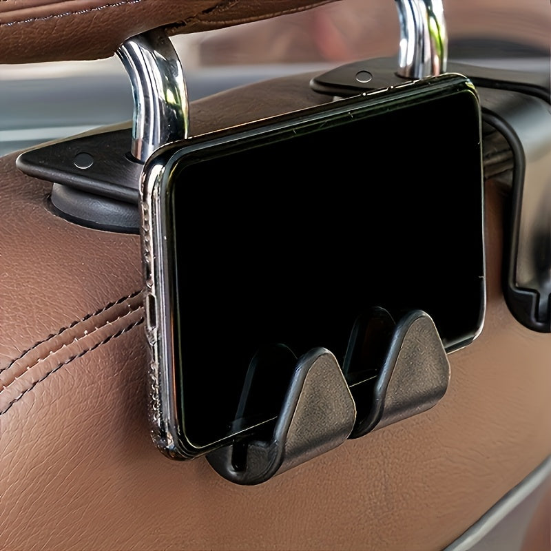 2pcs Multifunctional Storage Clip, Space-Saving, PVC Material, Universal Fit for All Vehicle Models - Perfect for Hanging Bags & Accessories, Interior Car Hook System | Sturdy Construction | Secure Clip Design