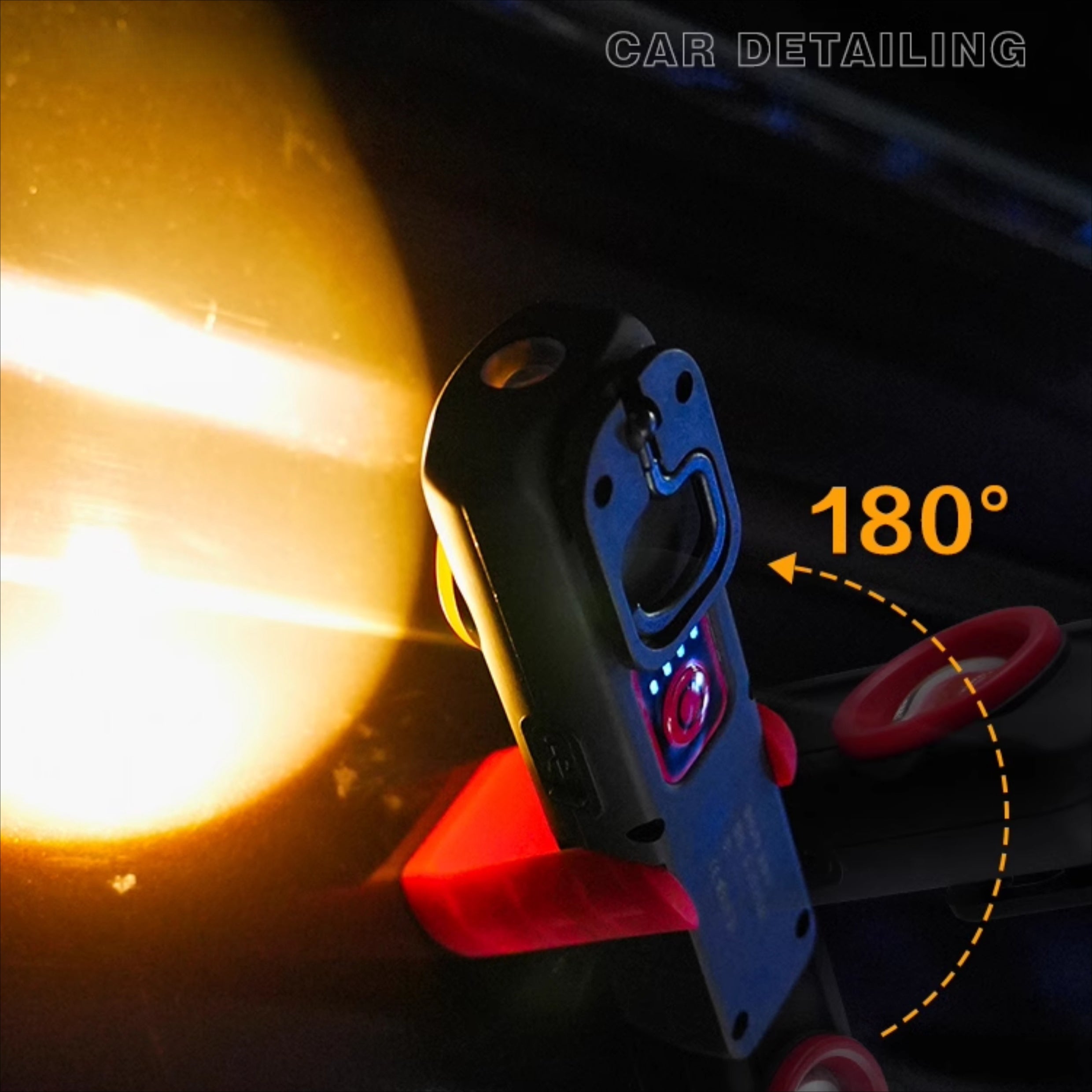 Car Maintenance Work Light, Adjustable Color Temperature, Exquisite Car Paint Pattern, Built-in 2000mAh Rechargeable Battery, 3 Brightness Modes, Ideal for Auto Repair Use