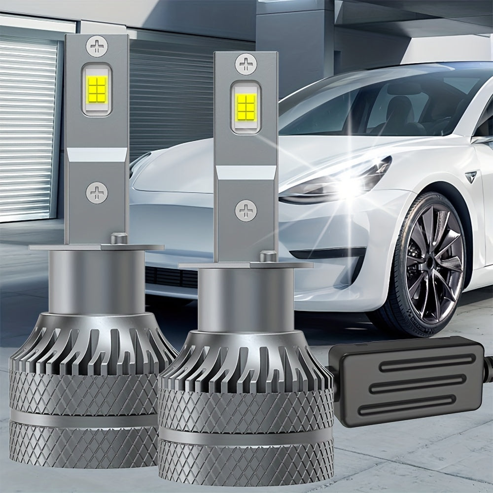 2-Pack Car LED Headlight Bulbs H8/H9/H11/H16-C015 H4/9005/H1/H4/9003/HB2/9012/9006/H1, 6500K 30000 Lumens 3570 CSP Chip 800% Brightness Easy Installation Super Bright CSP Chip High