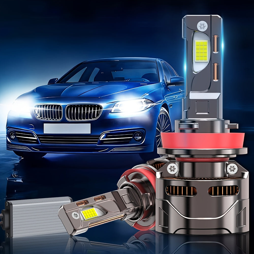 2-Pack 300W Car Headlight Bulbs H4 H7 LED Canbus H1 H8 H11 9005 HB3 9006 HB4 9012 Universal LED Bulbs Car Front Headlight Fog Light 6500K 12V/24V Fits Models 9007/9008-BA37