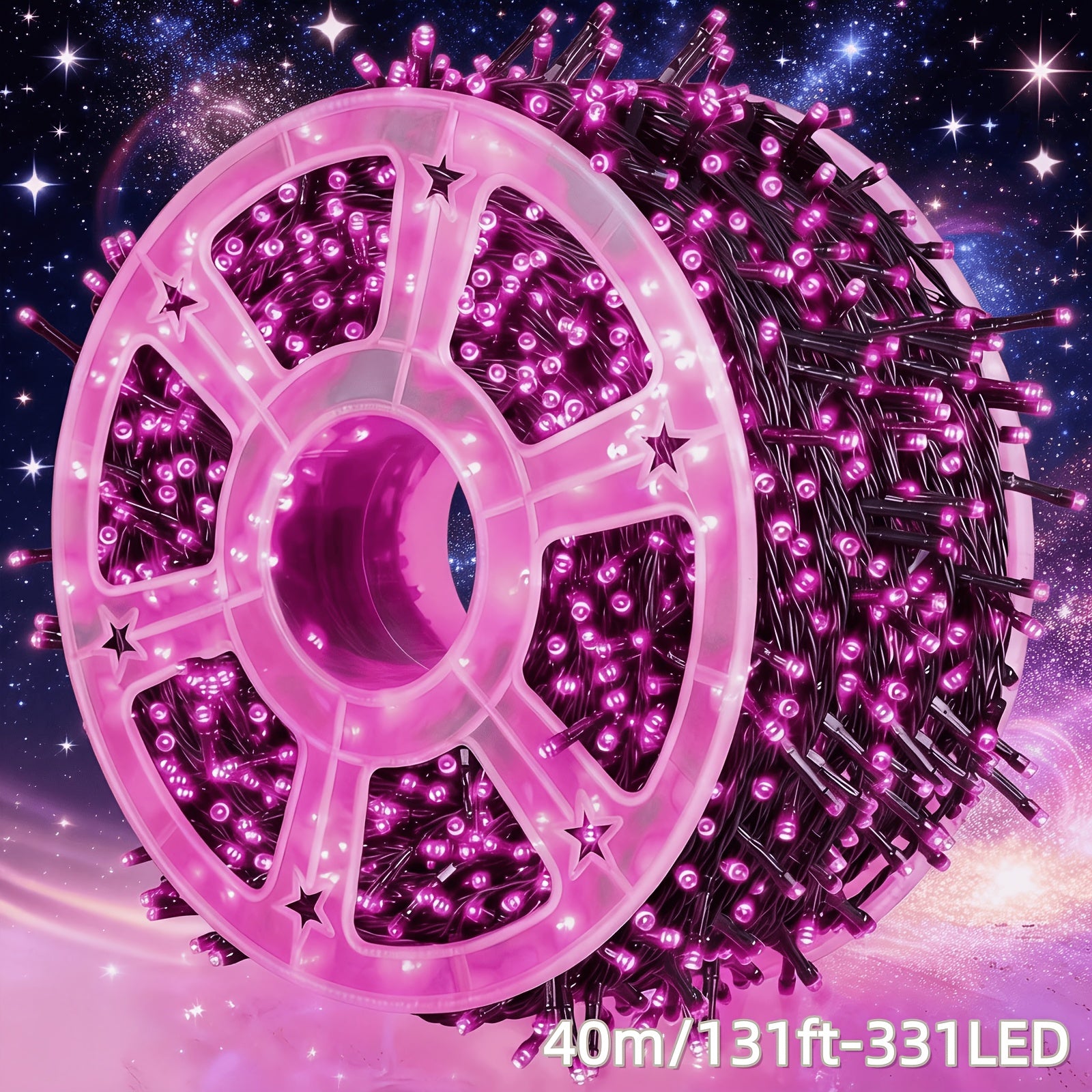 LED串灯 411颗/331颗/271颗/191颗灯珠 8种模式 IPX4级防溅户外仙女灯 适用于圣诞、情人节、复活节、万圣节、感恩节、跨年夜、独立日、光明节、排灯节、婚礼、花园、阳台、露台、派对装饰