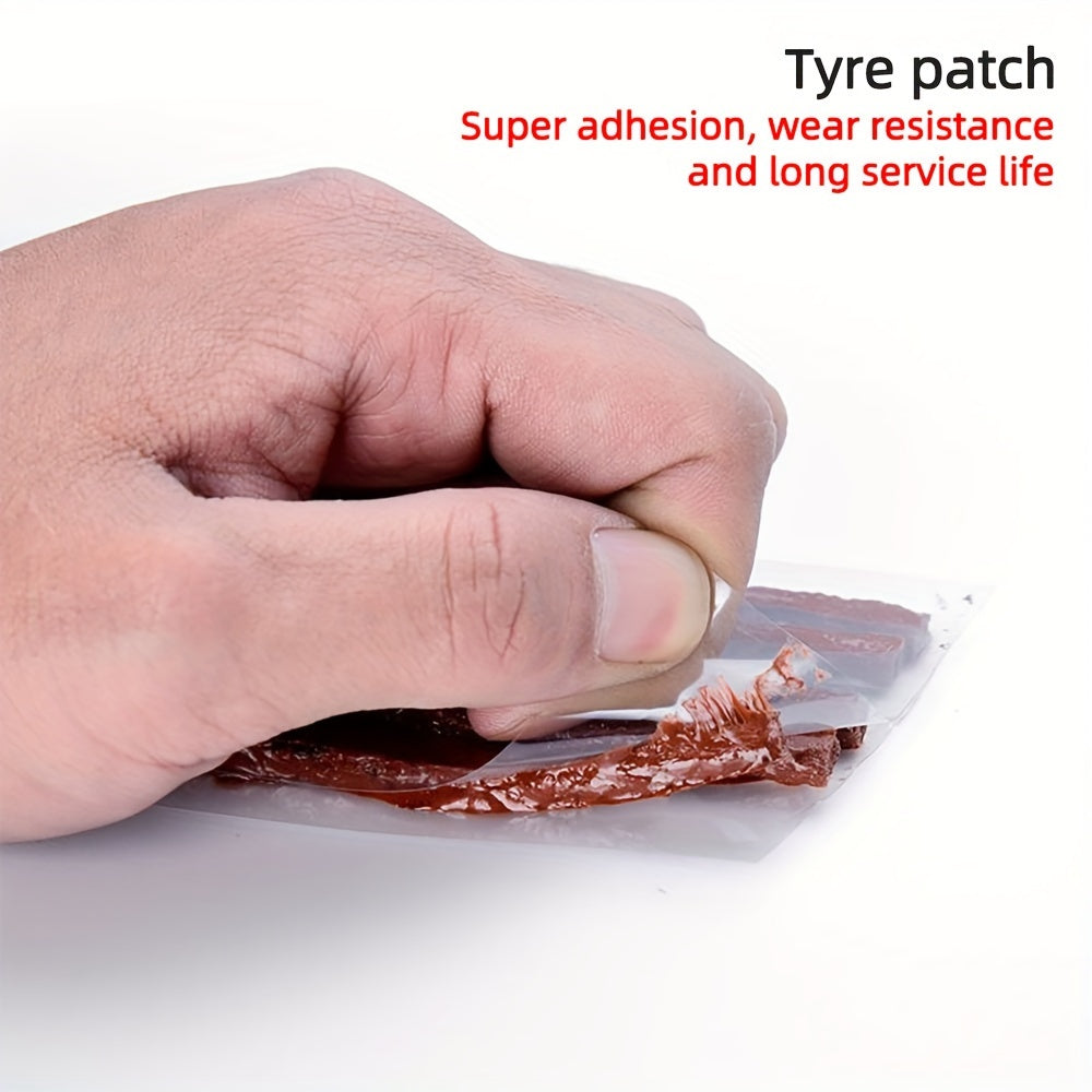 Tire Repair Strips, Automotive Tire Repair Tools, Motorcycle Tubeless Tire Puncture Plug Sealant Strip Repair Kit, Auto Vacuum Tire Repair Rubber String