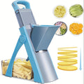 Manual Slicer with Stainless Steel Blades – Adjustable Thickness for Shredding & Dicing – Large Capacity Vegetable & Food Chopper – Rectangular Blade Design – No Electricity Required
