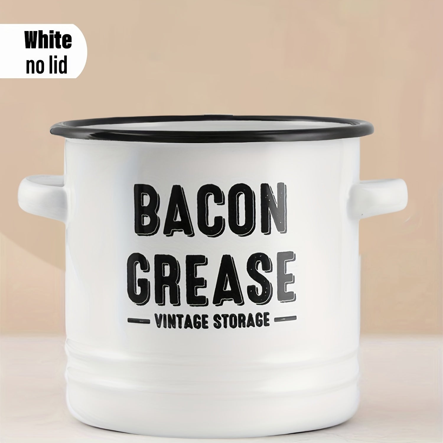 1/6Pcs Enamel Oil Pot Set, Large Capacity Condiment Container, Oil Filter Bottle, Food Fresh-Keeping Storage Can, Bacon Grease Container,, High Temperature Resistant Direct Fire Use, Outdoor Travel Cookware, Handmade Gift Option