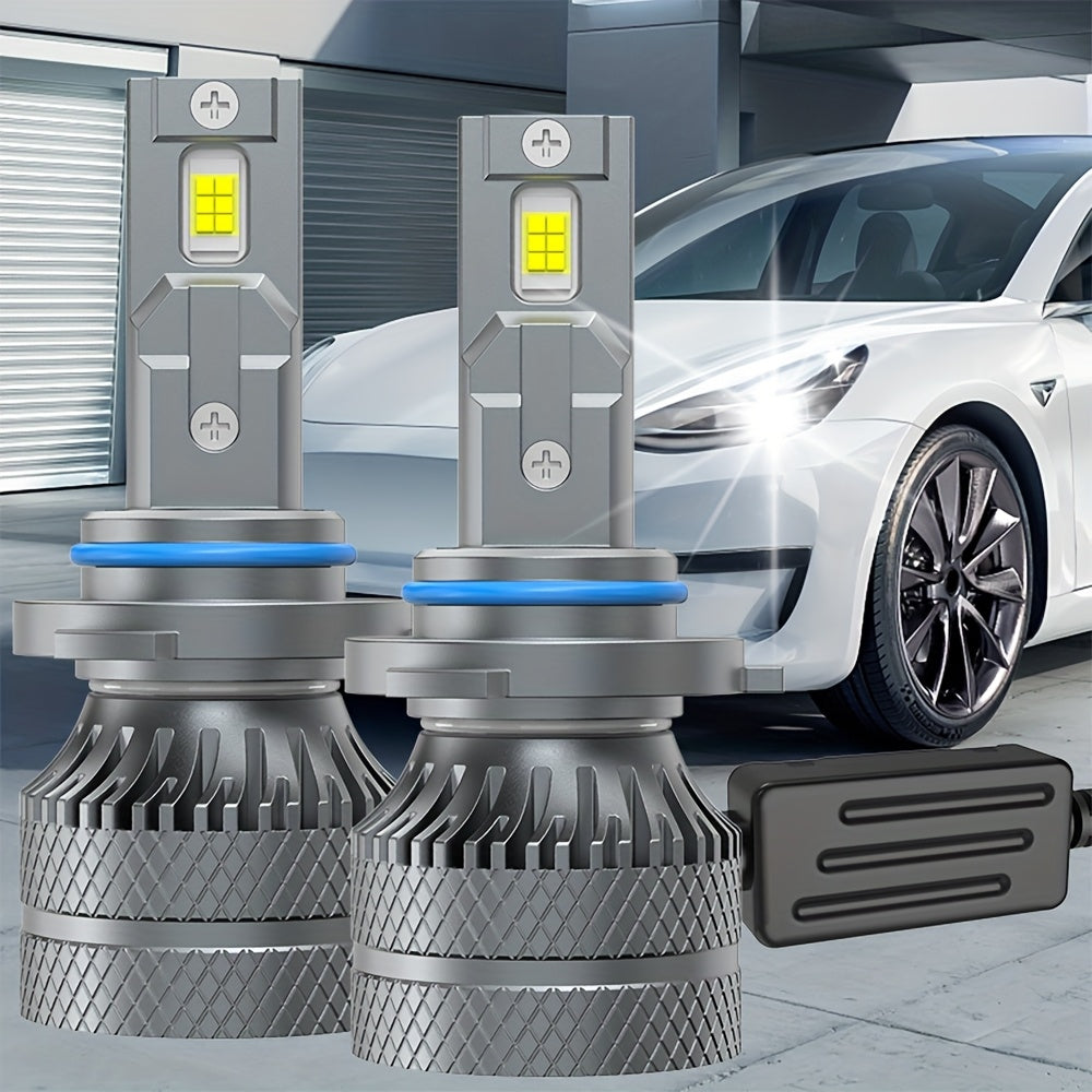 2-Pack Car LED Headlight Bulbs H8/H9/H11/H16-C015 H4/9005/H1/H4/9003/HB2/9012/9006/H1, 6500K 30000 Lumens 3570 CSP Chip 800% Brightness Easy Installation Super Bright CSP Chip High