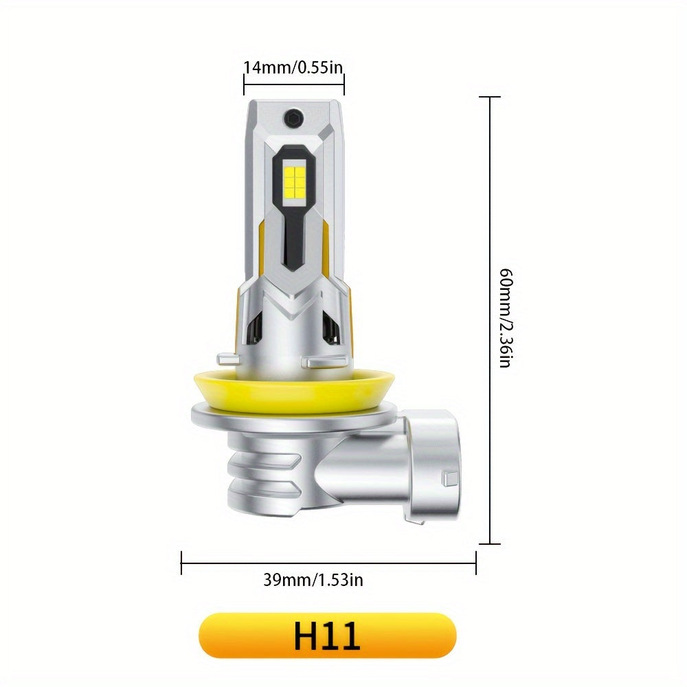 AILEO 2-Pack H11 LED Headlight Bulbs - 110W, 22000 Lumen Super Bright & Energy Efficient, Durable Aluminum Alloy Construction, Fits Most Cars