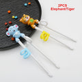 Toddler Dinosaur-Shaped Training Chopsticks - Reusable, Colorful Learning Aid