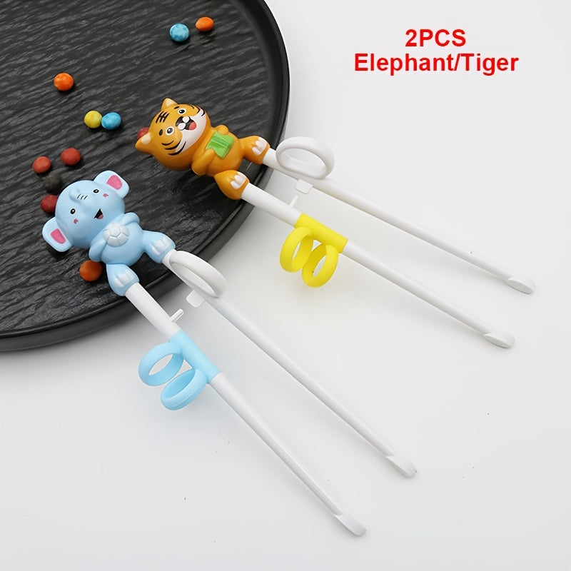 Toddler Dinosaur-Shaped Training Chopsticks - Reusable, Colorful Learning Aid
