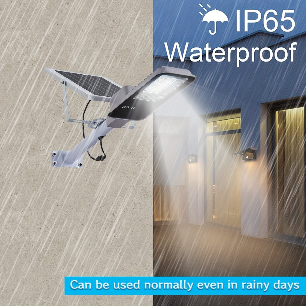 Outdoor 2 Pack Solar Light, IP65 Waterproof Solar Street Light, 6500K Dusk-to-Dawn Solar Floodlight with Motion Sensor, Perfect for Courtyard and RV Parking Lot, Available in 2/1 Pack Options.