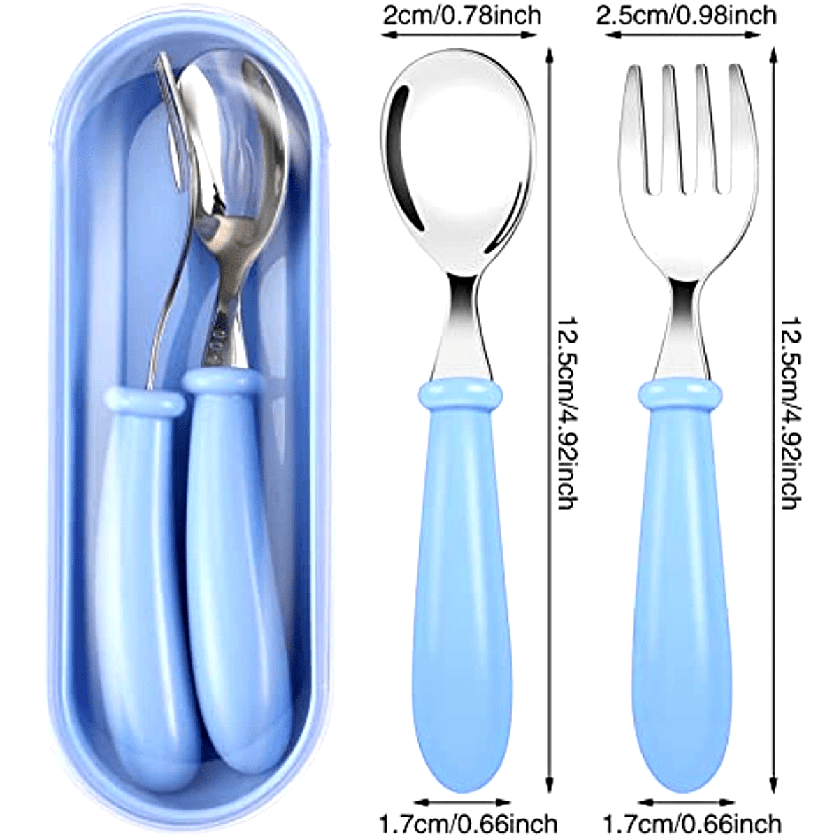 Stainless Steel Cutlery Set, Fork, Spoon, with Case